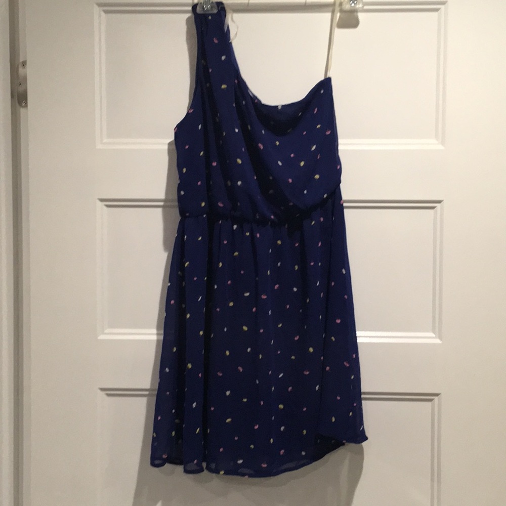 Lush one shoulder knee length dress